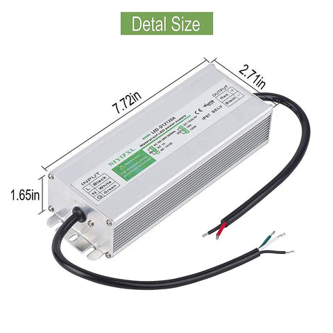 3 Pack Heavy Duty LED Driver 120W Waterproof IP67 Power Supply 100 to 260V AC To 12V DC Transformer Adapter For LED Lights Outdoor Projects And Any 12V DC LED Lighting