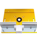 Heavy Duty Aluminum Router Table Insert Plate With Easy Mount Slide Brackets And Bullseye Miter Gauge Fence Built Dang Tough For Weekend Warriors And Delivering Flawless Cuts Every Single Time, top view