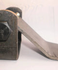 Side view of Heavy Duty Trailer Door Hinges 2 Pack For Truck Doors And Dump Trailers Strap Style Greaseable Weld On Hinges