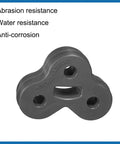 Premium 11mm Triple Hole Exhaust Muffler Hanger Kit With Heavy Duty Rubber Bushing Mount Bracket For XF And XJ Models From 2008 Through 2018 Tail Pipe Insulator That Cures Rattle And Delivers Smooth Ride Vibes. 3-hole rubber mount with abrasion, water, and corrosion resistance