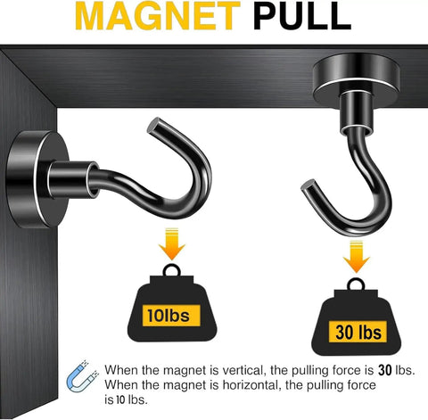 Top Tier Magnetic Hooks For Cruise Cabins 20 Pack Heavy Duty Wall Organizers Stick Tight Magnet Hangers Hold Your Gear And Clothes Straight Up Perfection Black