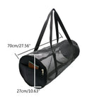 Heavy Duty Mesh Dive Bag For Gear And Sports Equipment, Foldable Duffel With Large Net Bag, 70x27cm, side pocket detail