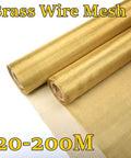 Brass Woven Wire Mesh 20 To 200 Mesh, 100 Cm By 50 Cm Sheet, ideal for EMI shielding, paint filtering, and crafting applications.
