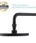 Brass Shower Head Swivel Ball Joint Connector Adapter Adjustable High Flow Shower Arm Attachment Heavy-Duty Pro Grade Brass Body Leak Free 7.8 GPM At 60 PSI Easy Install, matte black brass shower arm adapter