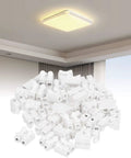 Two Port Press Terminal Connector Set for LED Strip Lighting, CH2 Quick Connector Spring Wire Terminal 100 pieces with ceiling light.