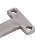 Close-up of Built Tough 304 Stainless Steel I Shaped Screw Plate with M4 mounting holes for robotic setups.