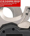 Close-up of built-in cleaning brush on Heavy Duty Ratchet Cable Cutters For Copper Aluminum And Armored Cable Up To 75mm