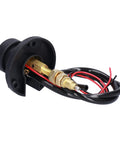 MIG Welding Panel Socket With Flange Base Adapter made from brass, showing wiring and flange, suitable for CO2 and Binzel guns.