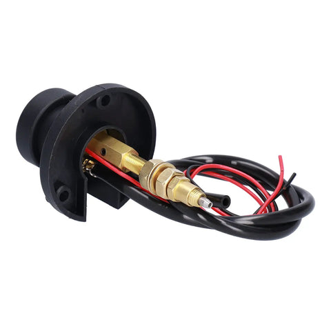 MIG Welding Panel Socket With Flange Base Adapter made from brass, showing wiring and flange, suitable for CO2 and Binzel guns.