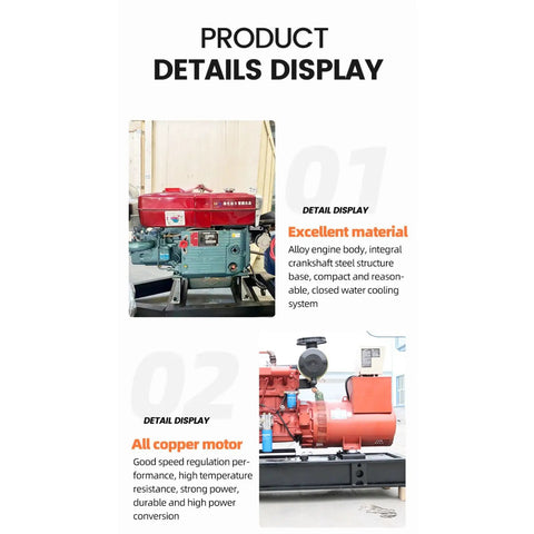 Smooth Operator Portable Generator Sets Silent Operation For Home Or Commercial Emergency Backup Power Reliable Current to show engine details and materials.