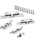 Heavy Duty Double Ball Spring Clip Sliding Door Lock And Gate Bolt Built Tough For Bulletproof Cabinet Latching With Mounting Hardware