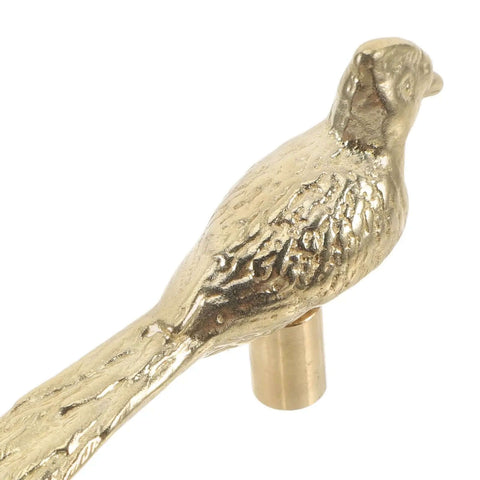 Dope Brass Bird Shape Cabinet Handles With Golden Finish, Sleek And Unique Design, visible bird detail