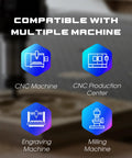 Image showing compatibility options including CNC Machine, CNC Production Center, Engraving Machine, and Milling Machine.