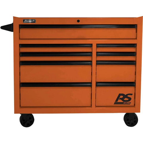 Front view of 41 Inch 9 Drawer Rolling Cabinet Heavy Duty Steel Tool Storage Cart With Locking Drawers Durable Industrial Quality