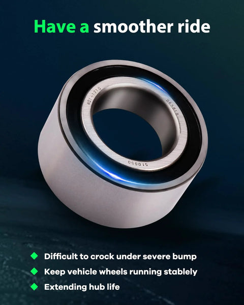 Wheel Hub and Bearing Assembly Front Left and Right With ABS for Acura MDX Honda Pilot S2000 Accord Civic CR V Element Prelude and More OE Grade Quality Easy Install, shown as a single front wheel bearing.