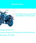 Motorcycle with 12V 2 Pack Adjustable 2 Pin Prong Flasher Relay for LED Turn Signals Fits Cars and Motorcycles Hyper Flash Replacement