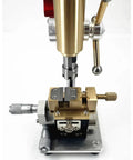 Joverex Multifunction Micro Watch Bench Drill Press With Adjustable Voltage And Variable Speed Up To 9500Rpm High Precision Drilling Tool for jewelry making, showcasing brass vise and drill setup.