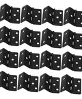 Heavy Duty Six Hole Three Fold Cabinet Door Hinges for kitchen cabinets in black iron, set of 16, multi fold furniture hardware