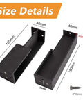 Size details of Pocket Door Edge Pull with Hidden Handle for Sliding Doors, showing dimensions and screw, in black aluminum alloy.