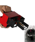 Built Tough Hella Portable Pneumatic Dot Peen Marking Machine with handheld grip for metal engraving on large parts.