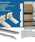 Undermount Drawer Slide Rear Mounting Brackets Plastic Replacement Rear Sockets For Cabinet Dresser And Office Drawers