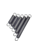 Heavy Duty Tension Springs With Open Hooks Made From Strong Spring Steel 65Mn, set of five sizes for mechanics jobs.