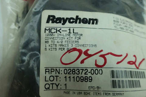 Label of In Line Motor Connection Kit 8.7KV High Voltage Wiring Harness For Industrial Motors 8 AWG To 250 KCMIL D641505