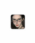 Person wearing Punk Mechanical Mask Chain For Women And Men, Industrial Cyberpunk Face Jewelry With Adjustable Silver Link Chain