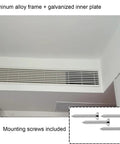 Removable Louvered Air Vent Cover 55 By 55 Cm sleek ceiling access panel with aluminum alloy frame and galvanized plate.