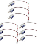 Nine TEHAUX 12V open-frame mini push-pull solenoids with red/black wires and white JST connectors