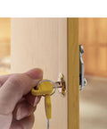 Hand turning key in Cam Lock For Drawer And Cabinet Hardware, 6 Color Variants, 16mm Gold Latch Lock For Locker, Cupboard, Wardrobe, And DIY Projects