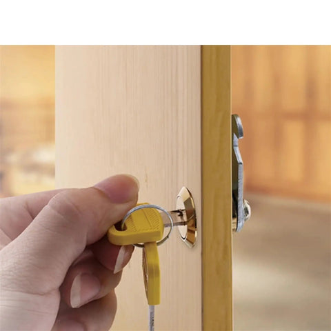 Hand turning key in Cam Lock For Drawer And Cabinet Hardware, 6 Color Variants, 16mm Gold Latch Lock For Locker, Cupboard, Wardrobe, And DIY Projects