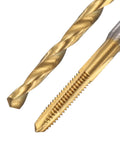 Tap And Drill Bit Set With 2 56 UNC Right Hand Spiral Point Tap And 1 Point 8 Mm Twist Drill Bit Titanium Coated HSS 6542