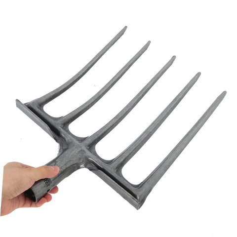 Sturdy Steel Fork For Soil Aeration And Cultivation, Heavy Duty Garden Tool For Fields And Flower Beds, Four Tooth Design