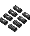 Premium 8 Pack Brake Line Separator Clamp Kit For 3/16 Inch Lines With Solid Aluminum Clamps Heavy Duty Screws And Pro Wrench Tool To Fix Your Ride Smoothly Today, eight black clamps