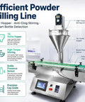 Desktop Automatic Powder Filling Machine With 15L Viewable Hopper And Precision 5 To 500 Milliliter Auger Filler for efficient bottling of powders.