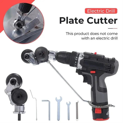 Super Charge Your Power Drill Into A Metal Cutting Machine With These Universal Electric Shears. Plate cutter on electric drill.