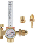 Brass flow meter regulator for argon/CO2 MIG/TIG with vertical glass tube and pressure gauge