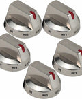 Stove Knob Replacement Kit 5 Pack For Gas Range Oven Cooktop Controls Easy Grip Durable Replacement Knobs For NX58H5600SS NX58F5700WS NX58H5650WS NX58J7750SS NX58M6850SS And Similar Models displayed on a flat surface