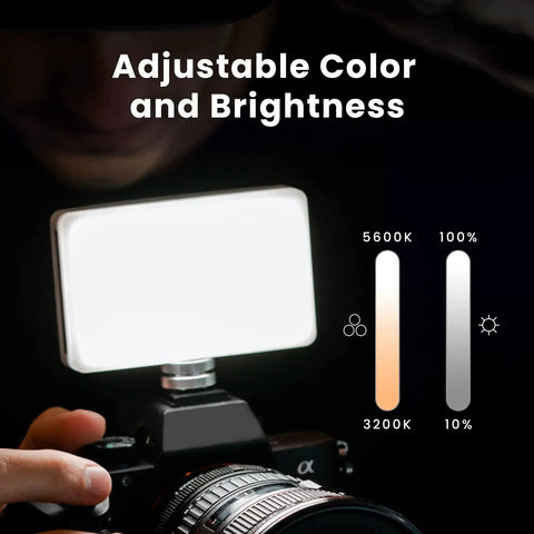 Pocket Sized Pro Grade Bicolor Panel Mini LED Light For DSLRs With Adjustable Panel And LCD Display Long Battery Life