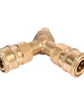 Three Eighth Inch Quick Connect Tee Splitter Coupler For Pressure Washer Converts One Outlet Into Dual Hoses With Two Gun Splitter