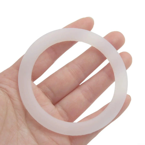 Silicone Replacement Gasket Seal For Moka Pot Espresso Coffee Maker Soft Flexible Odorless Fits 1 To 12 Cup Sizes Easy Install White