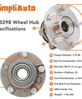 Front Wheel Hub Bearing Assembly Fits 2008-2013 Nissan Rogue, 2014-2015 Nissan Rogue Select, 2007-2012 Sentra SE-R SPEC V Models Only with detailed specifications