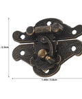 Single piece of 10 Pcs Antique Jewelry Box Latch Clasps Coffee Zinc Alloy With Screws For DIY Craft Repair And Decorative Touch Retro Wooden Box Buckle