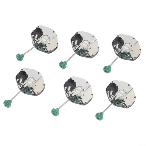 Five components from Watch Movement Replacement Kit With Six Metal Parts And Tools For SL68 Repair DIY Friendly Easy Install No Fuss Speedy Fix Reliable Performance Durable Mechanism Upgrade