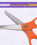 36 Pack Kid Scissors For School And Home, 5 Inch Safety Blunt Tip Scissors With Comfort Grip, Stainless Steel Blades, orange handles