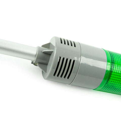 Close-up of 3 Stack LED Industrial Signal Tower Light Andon Lights No Buzz Steady On Red Yellow Green with self-locking switch
