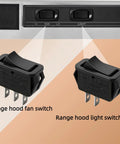 Rocker Switch Kit For Range Hood With Dual Fan And Light Switches Replacement Part For 97016971 97015617 97015728 1194790 40000 41000