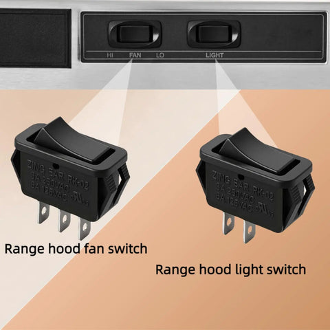 Rocker Switch Kit For Range Hood With Dual Fan And Light Switches Replacement Part For 97016971 97015617 97015728 1194790 40000 41000