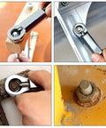 Heavy Duty Metal Nut Splitter Set For Bolt And Nut Removal in use on rusted stuck nuts